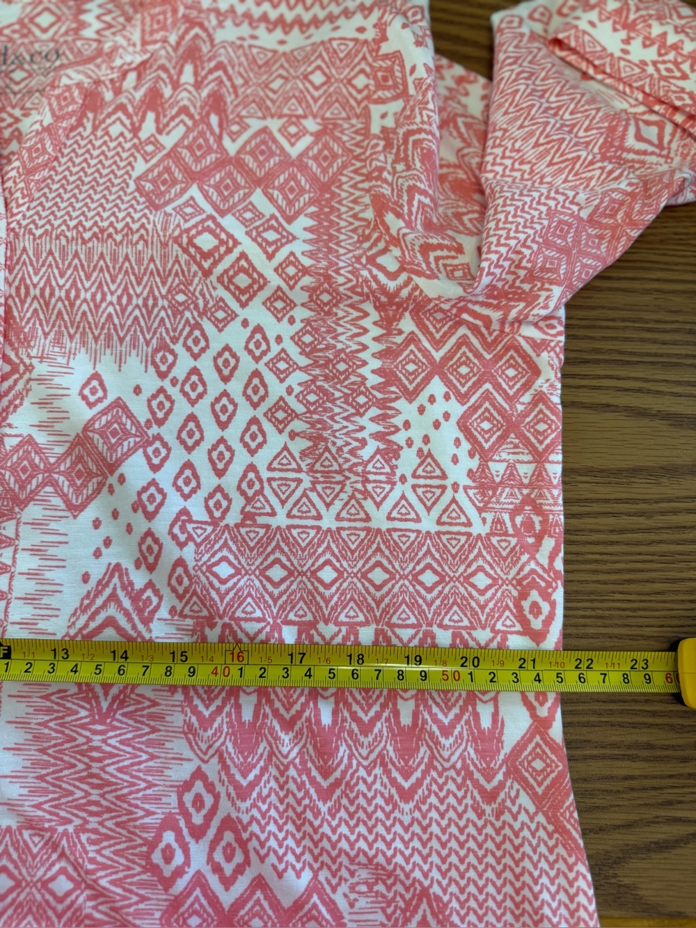 D&Co Henley NWOT Knit Tunic with Y Neck, Soft & Stretchy - Baby Pink - Picture 5 of 12
